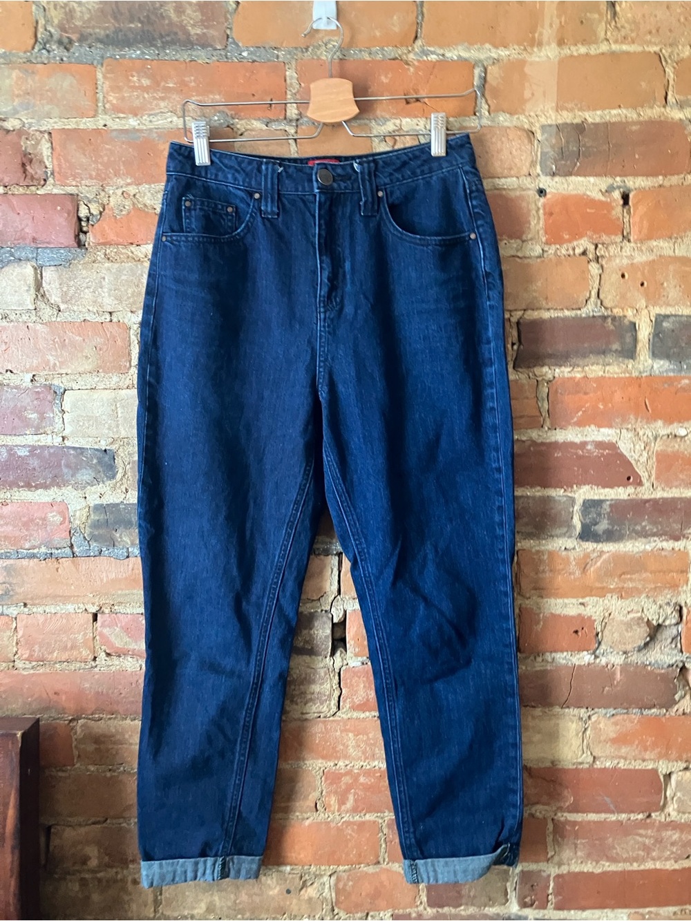 Dickies Navy Blue High-Rise Straight Jeans